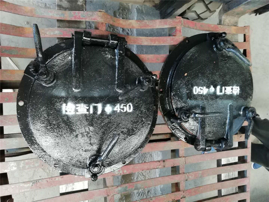ISO rustproof Industrial Cast Iron Boiler Doors Refractory Material